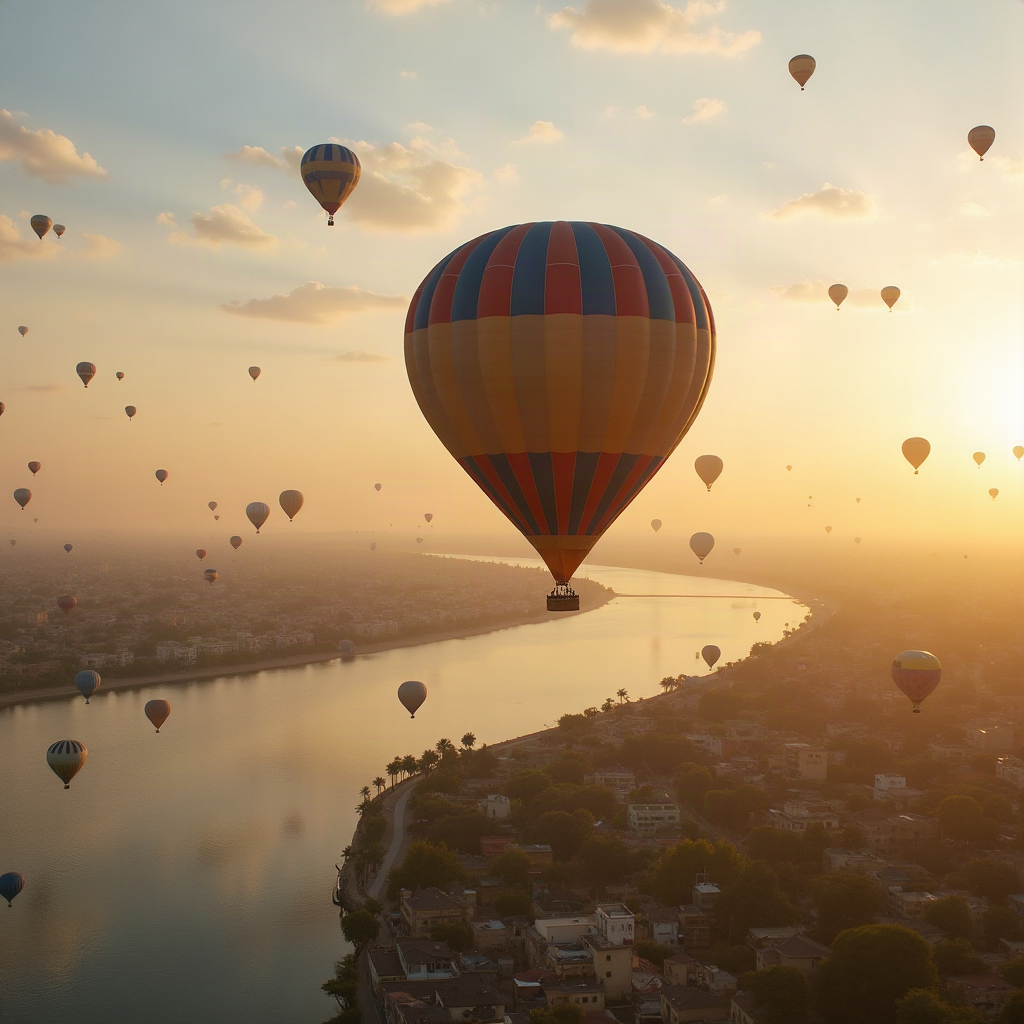 Hot Air Balloon Ride in Luxor, Egypt